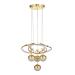 Avizemoda Felin 4'Lü Dimmer Kumandalı 3 Renk Ledli (Sarı-Beyaz-Gün Işığı) Modern Sarkıt Avize - Gold