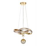 Avizemoda Atom Tekli Dimmer Kumandalı 3 Renk Ledli (Sarı-Beyaz-Gün Işığı) Modern Sarkıt Avize - Gold