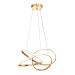 Avizemoda Larin 50 cm Dimmer Kumandalı 3 Renk Ledli (Sarı-Beyaz-Gün Işığı) Modern Sarkıt Avize - Gold