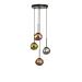 Avizemoda Rainbow 4 lü Asimetrik Desen Camlı Dekor Aydınlatma İçin Modern Sarkıt Avize - (Loş ışık verir)