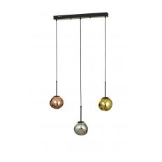 Avizemoda Rainbow 3 lü Yemek Masası Üstü Asimetrik Camlı Dekor İçin Modern Sarkıt Avize - (Loş ışık verir)