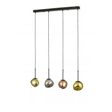 Avizemoda Rainbow 4 lü Yemek Masası Üstü Asimetrik Camlı Dekor İçin Modern Sarkıt Avize - (Loş ışık verir)