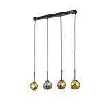 Avizemoda Rainbow 4 lü Yemek Masası Üstü Asimetrik Camlı Dekor İçin Modern Sarkıt Avize - (Loş ışık verir)