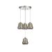 Avizemoda Venita 4 lü Füme+Beyaz Çift Camlı Salon Oturma Odası Modern Sarkıt Avize - (Krom Kaplama)