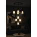 Avizemoda Venita 8 li Şeffaf+Beyaz Çift Camlı Salon Oturma Odası Modern Sarkıt Avize - (Siyah Kasa)