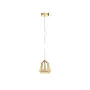 Avizemoda Venita Tekli Bal+Beyaz Çift Camlı Salon Oturma Odası Modern Sarkıt Avize - (Gold Kaplama)