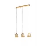 Avizemoda Venita 3 lü Yemek Masası Üstü Bal+Beyaz Çift Camlı Modern Sarkıt Avize - (Gold Kaplama)