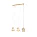 Avizemoda Venita 3 lü Yemek Masası Üstü Bal+Beyaz Çift Camlı Modern Sarkıt Avize - (Gold Kaplama)