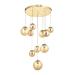 Avizemoda Pigaro 10 lu Bal Renk Camlı Salon Oturma Odası Modern Sarkıt Avize - (Gold Kaplama)