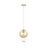 Avizemoda Pigaro Tekli Bal Renk Camlı Salon Oturma Odası Modern Sarkıt Avize - (Gold Kaplama)