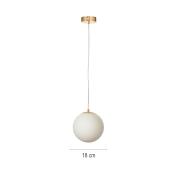 Avizemoda Pigaro Tekli Beyaz Renk Camlı Salon Oturma Odası Modern Sarkıt Avize - (Gold Kaplama)