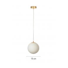 Avizemoda Pigaro Tekli Beyaz Renk Camlı Salon Oturma Odası Modern Sarkıt Avize - (Gold Kaplama)