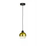 Avizemoda Side Tekli Gold Camlı Salon Oturma Odası Modern Sarkıt Avize - (Siyah Kasa)