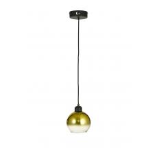 Avizemoda Side Tekli Gold Camlı Salon Oturma Odası Modern Sarkıt Avize - (Siyah Kasa)